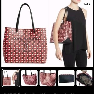Rare Marc Jacobs Red and Black Graphic Tote